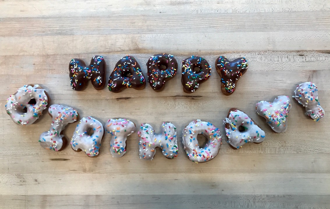"HAPPY BIRTHDAY!" Donut Letter Box