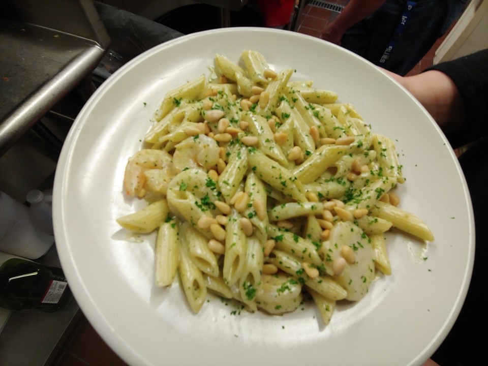 Seafood Pesto Pasta