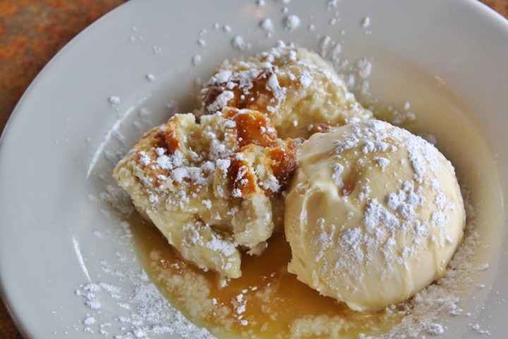 Bread Pudding with ice cream