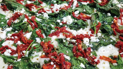 Spinach & Sundried Tomato Pizza