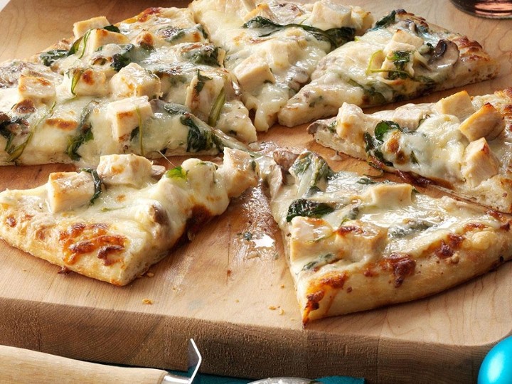 *  Lg Alfredo Chicken Pizza