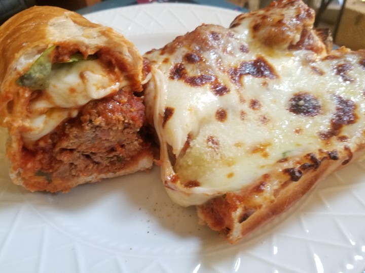 *  Lg Meatball Parmigiana Sub