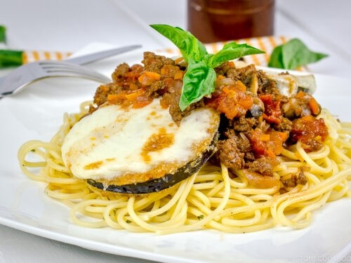 Spaghetti W/ Eggplant Parm