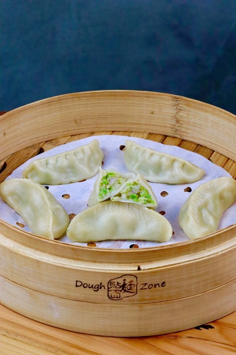 Zucchini Shrimp Dumplings (6) 青瓜鲜虾蒸饺