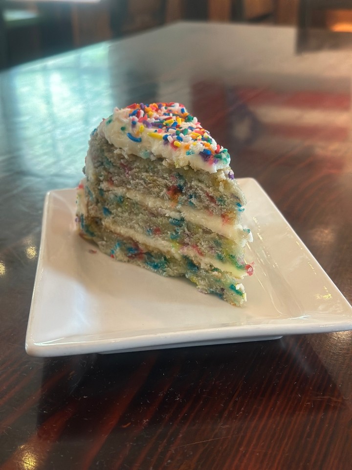 Three Layer Rainbow Sprinkle Cake