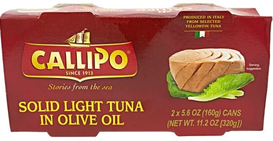 Callipo Light Tuna cans 2/160gr.