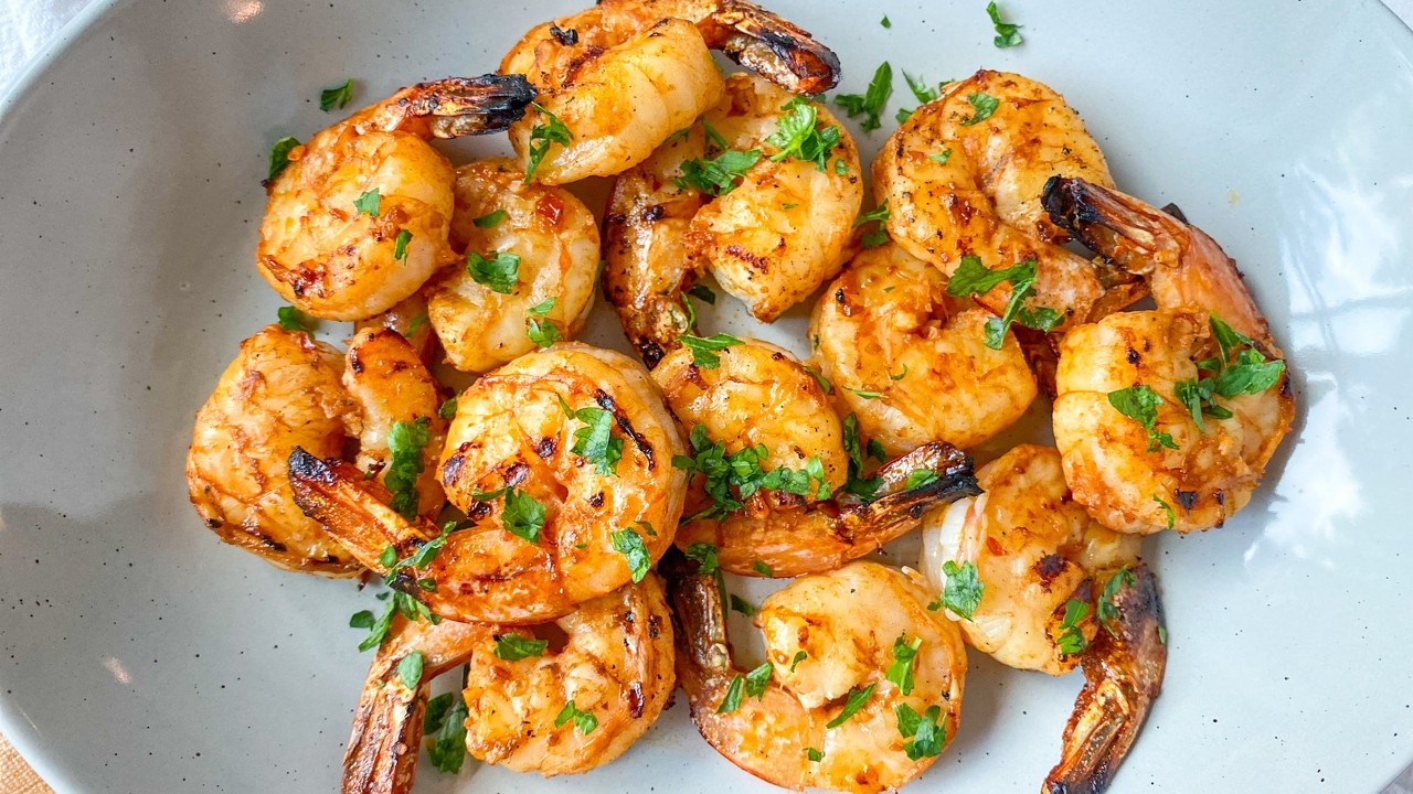 Grilled Shrimp w/ Rice