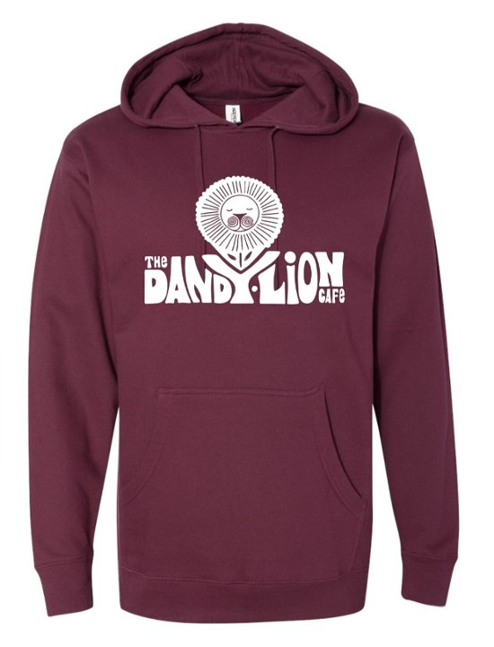 Burgundy Dandy Lion Logo Hoodie XL