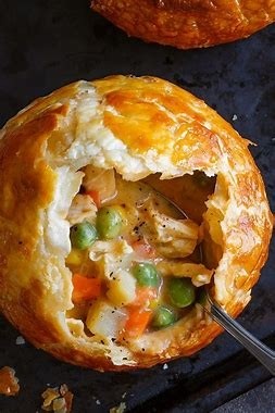 CHICKEN POT PIE & SALAD