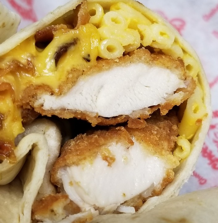 Chicken Finger Mac Wrap;