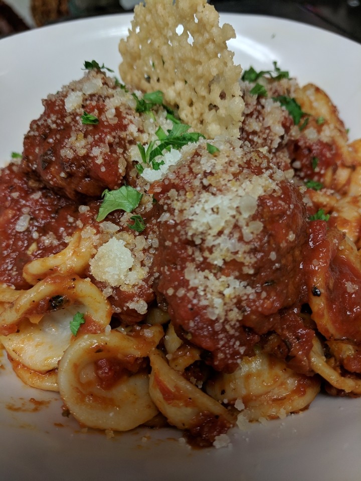 4 Pasta and Monaco Meatballs with THE BEST sauce