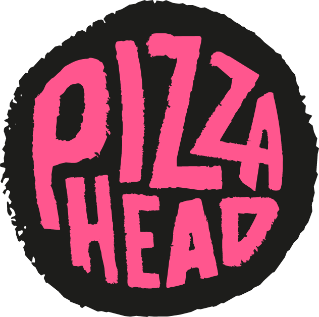 Pizza Head Logo Sticker, 4"