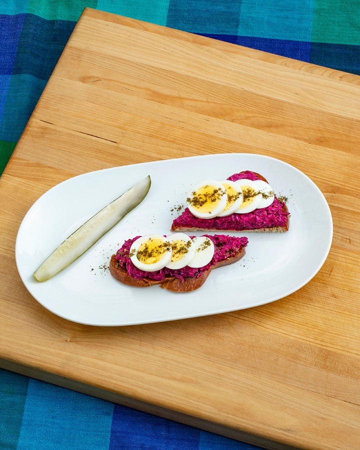 Salt Roasted Beets with Labneh