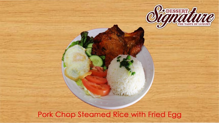 Grilled Pork Chop Steamed Rice