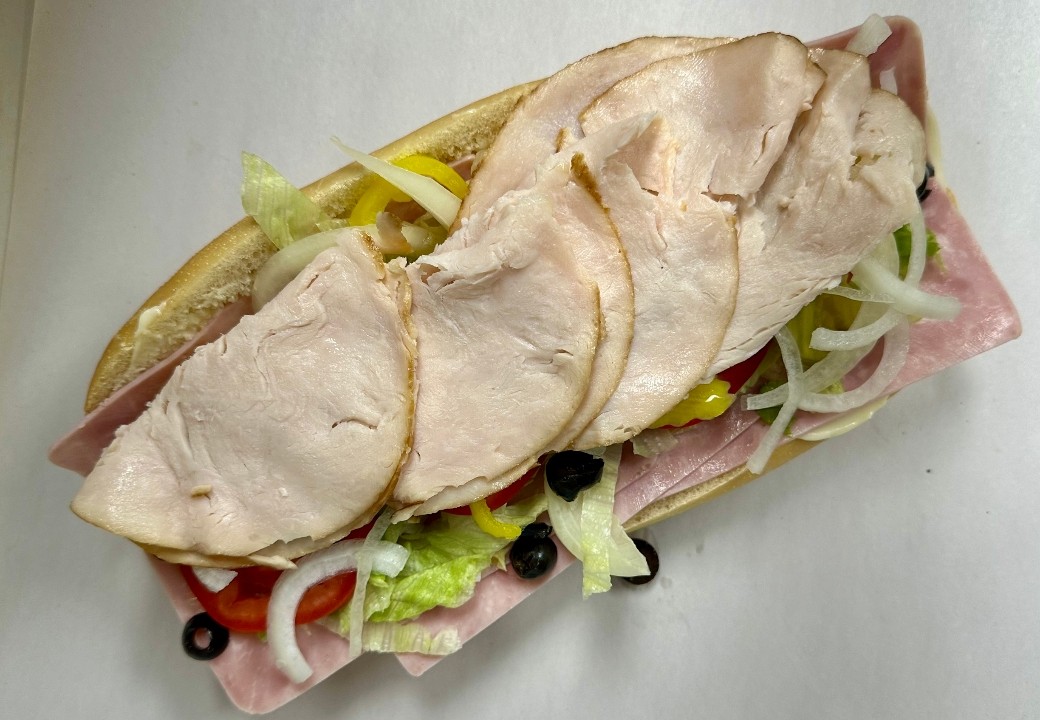 Ham and Turkey Sub 10"