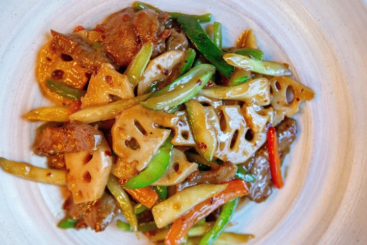 Spicy Dry Stir-Fried Beef (G)