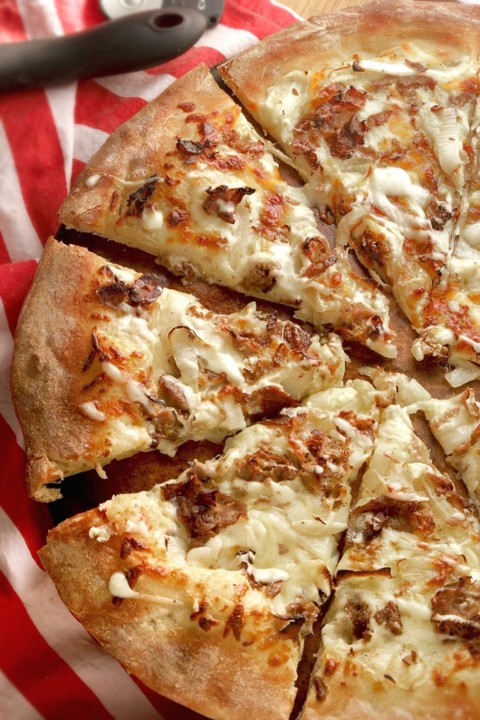 MED Cheese Steak Pizza