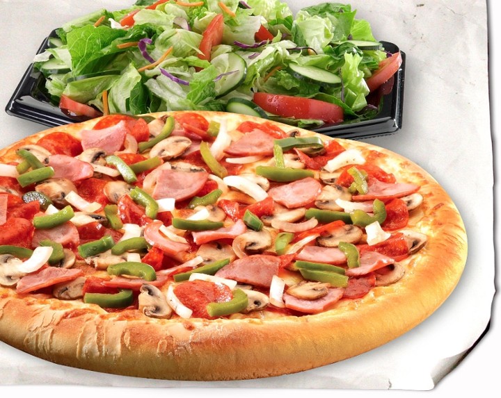 LG Cheese Pizza and Large Choice of Salad