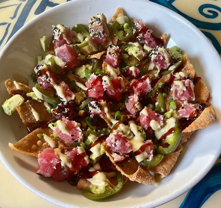 Ahi Poke Wonton Nachos