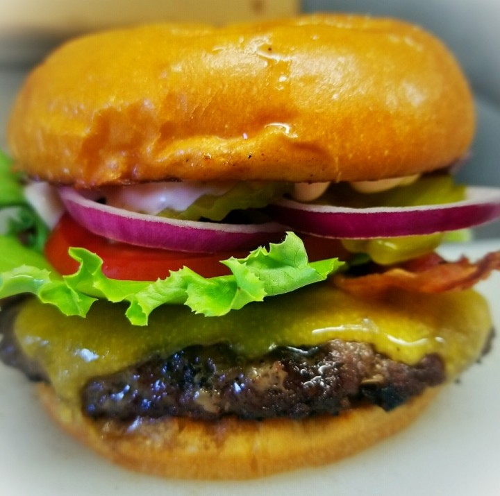 Grass-Fed Beef Burger & Seasoned Fries