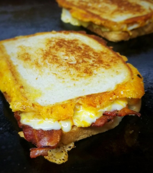 Three-Cheese Grilled Cheese Sandwich & Seasoned Fries