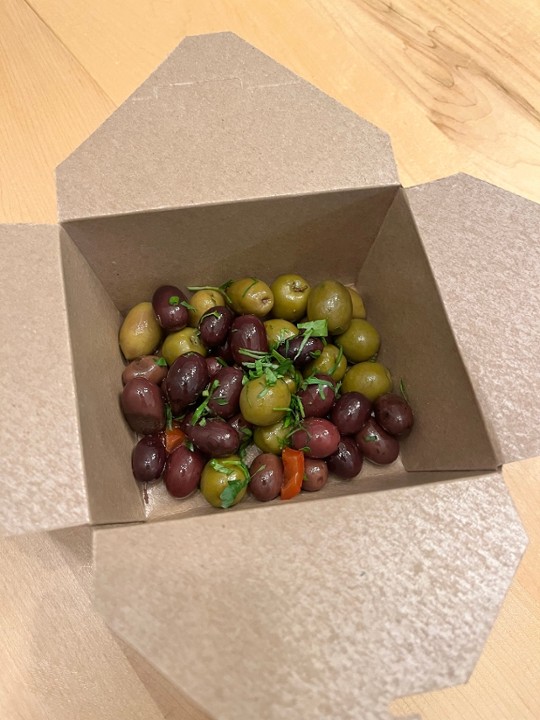 warm mixed olives