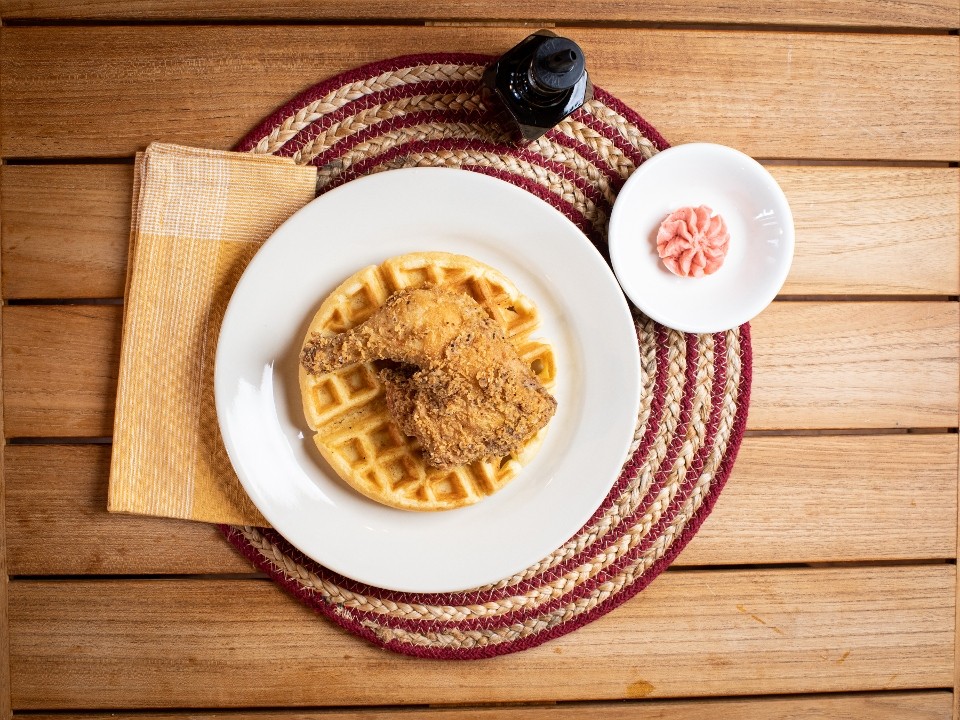 Signature Southern Fried Chicken & Eggnog Waffles
