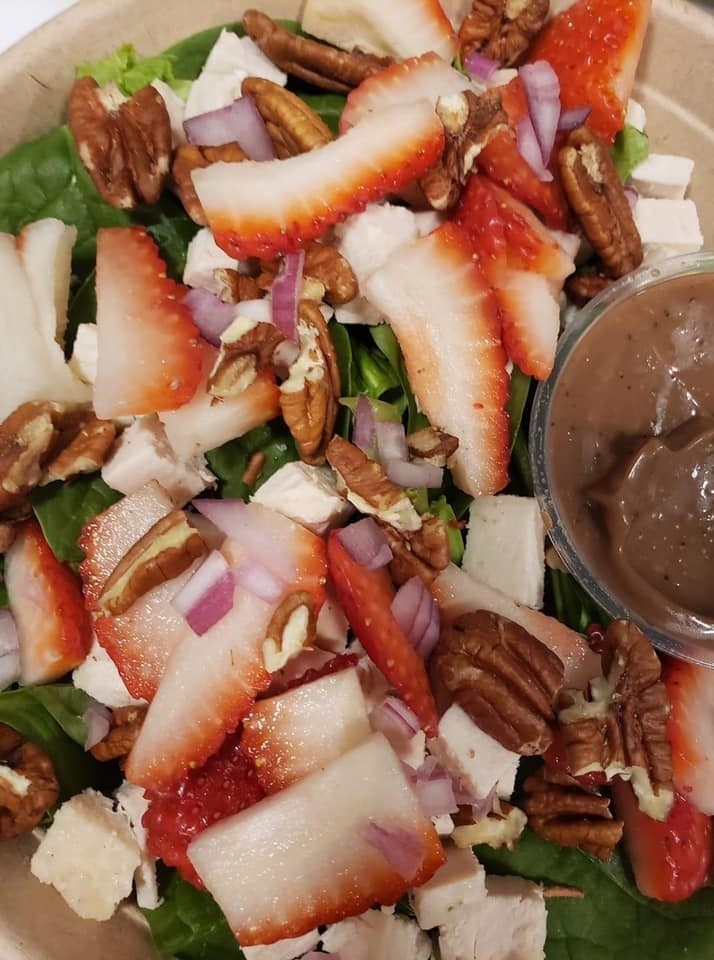Strawberry Spinach Salad or Wrap