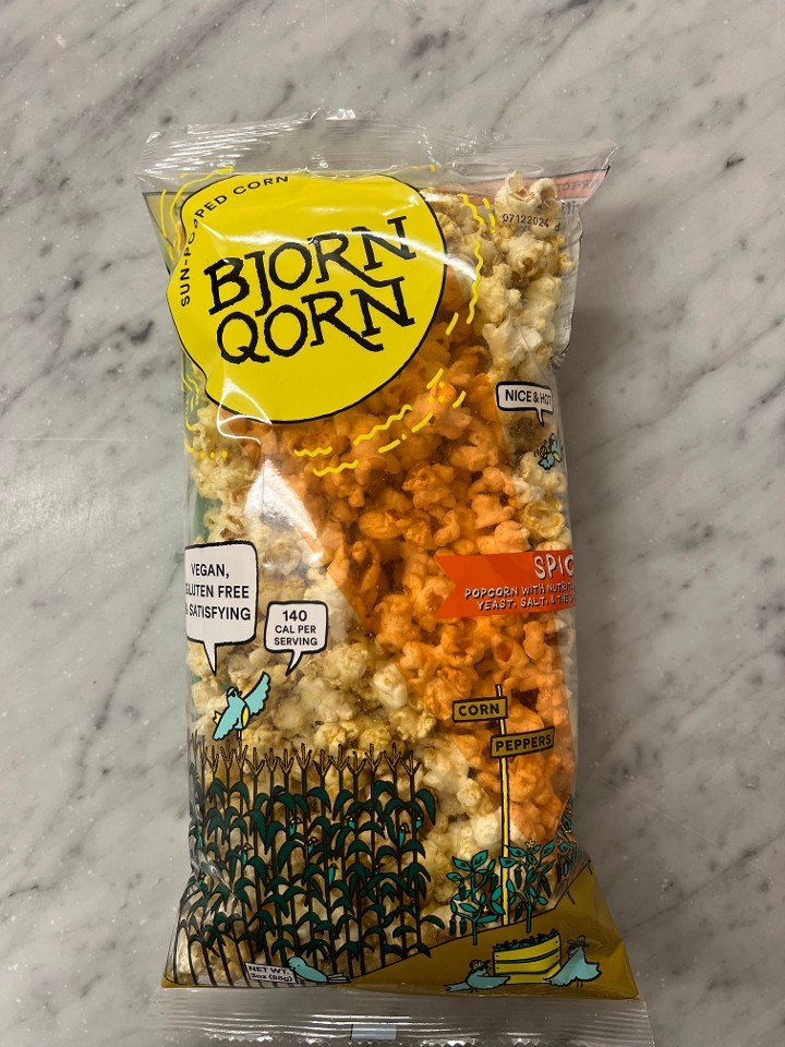 BjornQorn Spicy Popcorn (3 oz)