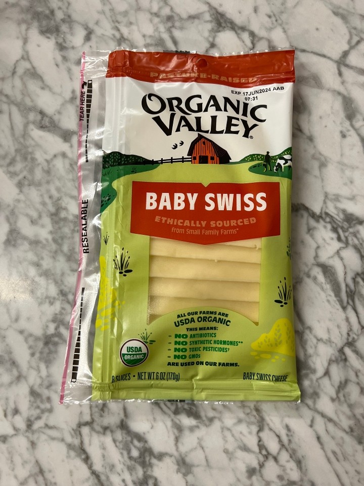 Organic Valley Baby Swiss Sliced Cheese