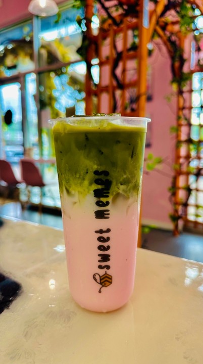 Ice Sakura Matcha Latte