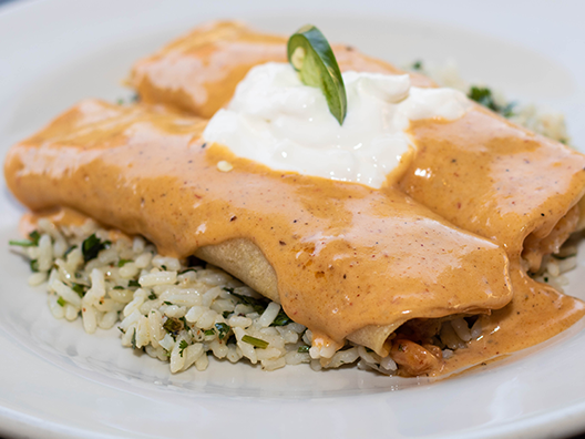 Lunch Seafood Enchiladas