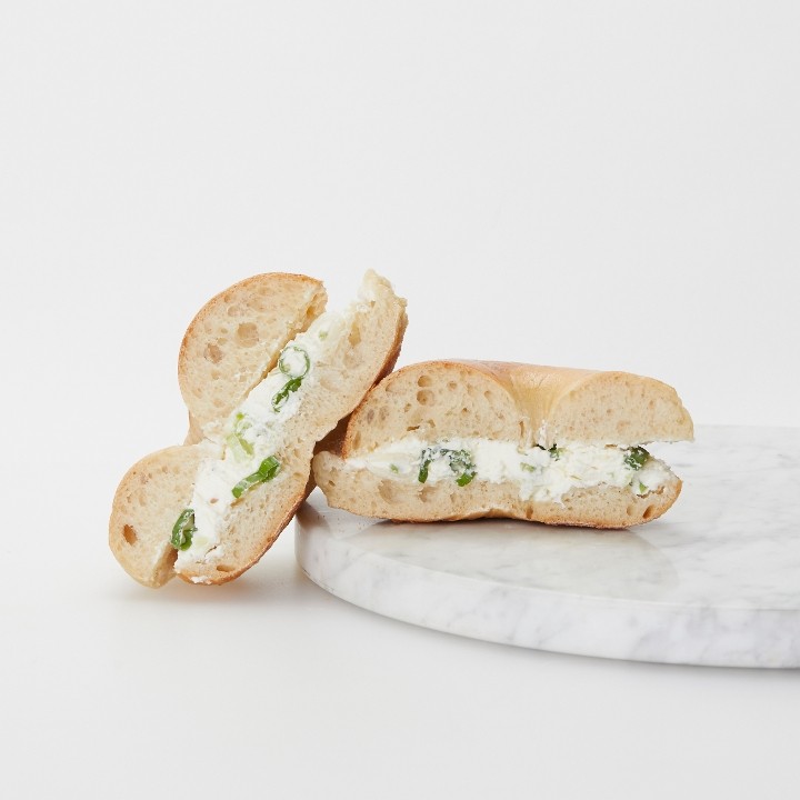 Scallion Cream Cheese Sandwich