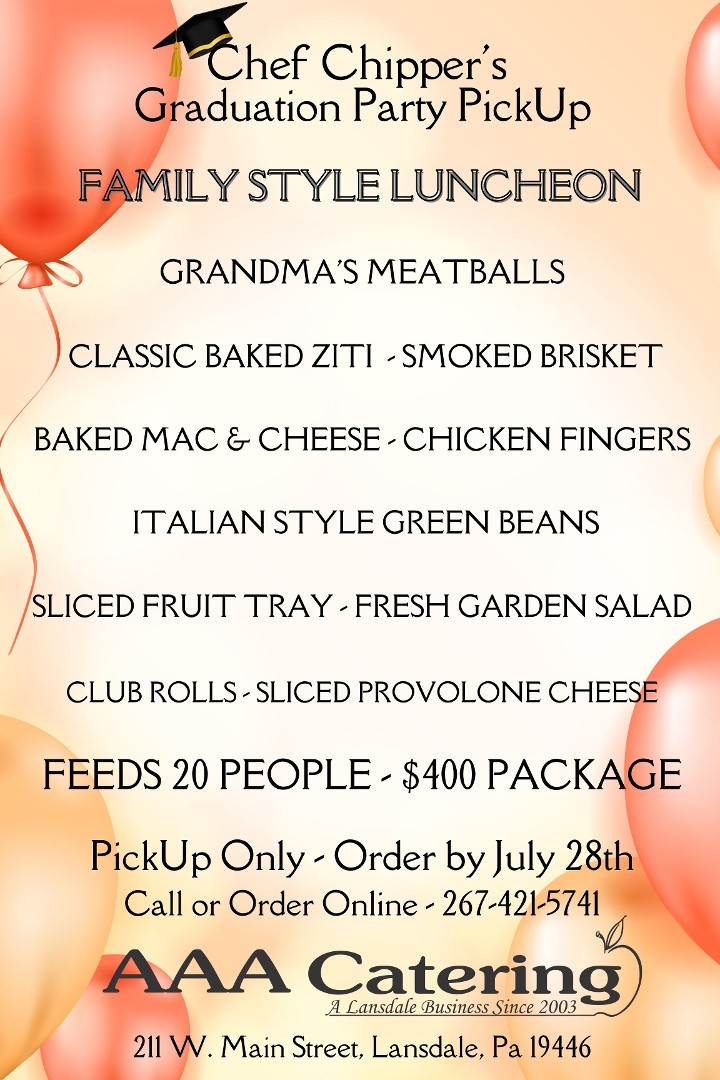 GRADUATION PARTY PACKAGE