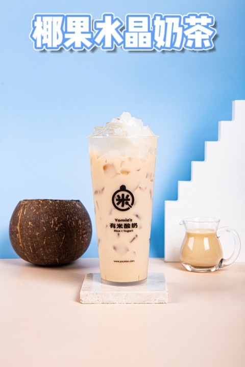 Coconut Jelly & Crystal Jello Milk Tea 椰果水晶奶茶 700ML