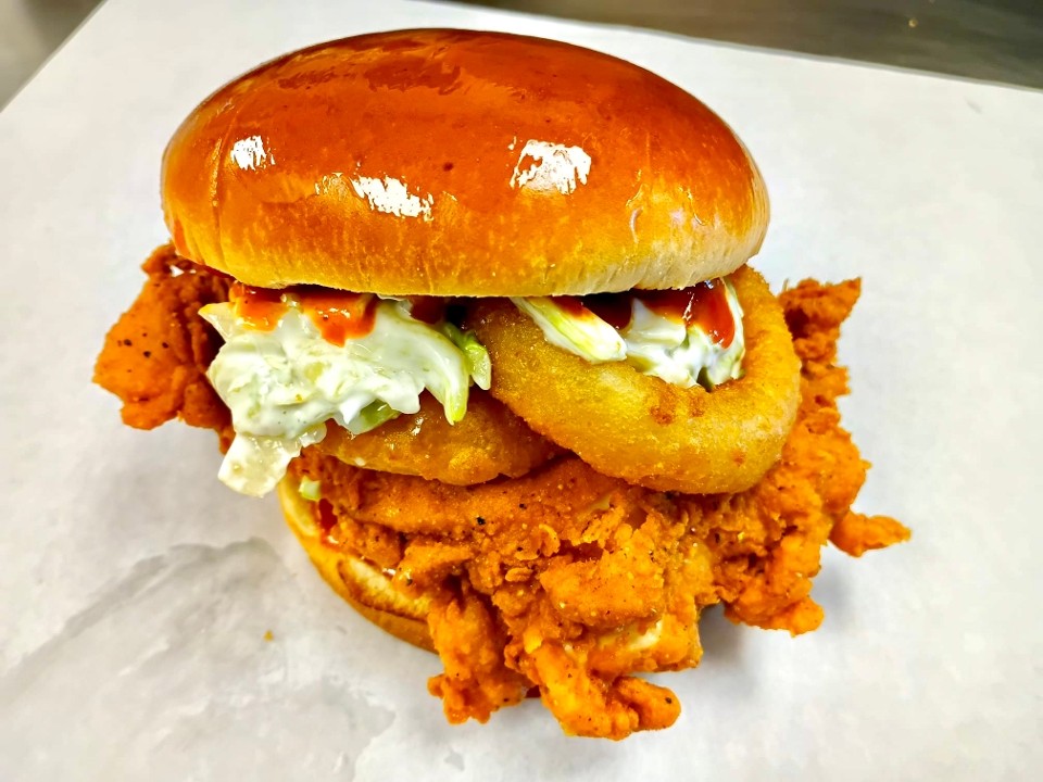 PRIME FAT COLESLAW SANDWICH (Made with Boneless Thigh, Onion Ring & Coleslaw)