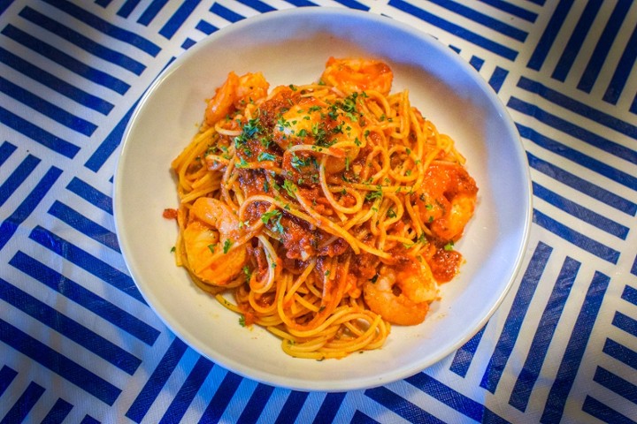 Shrimp Marinara Spaghetti