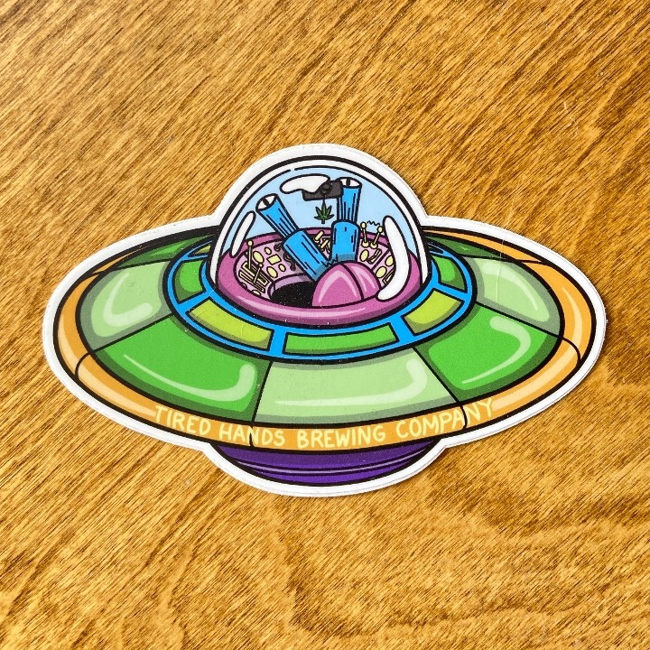 Flying Saucer Sticker