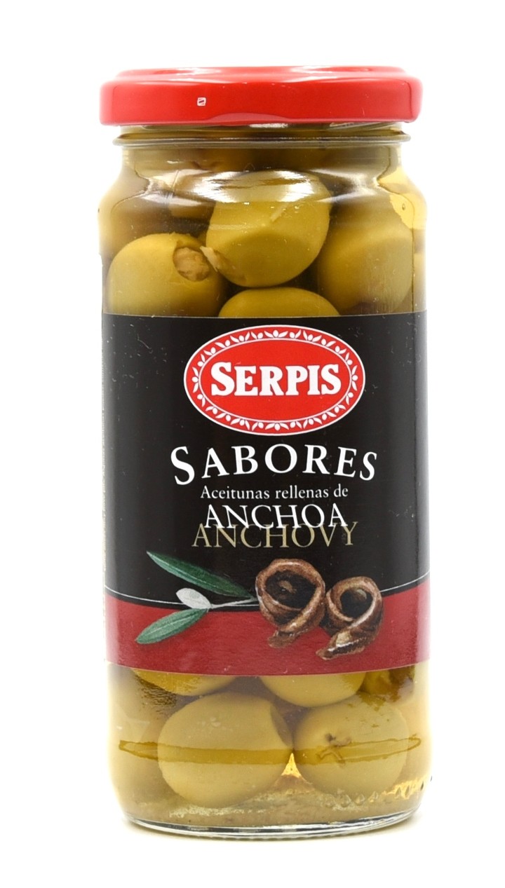 Serpis Olives w/anchovies jar 235 g