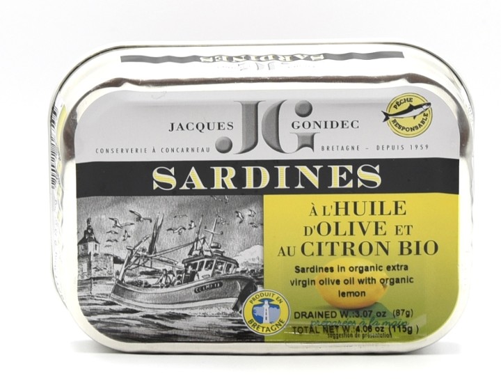 Jacques Gonidec Sardines In Oil And Lemon