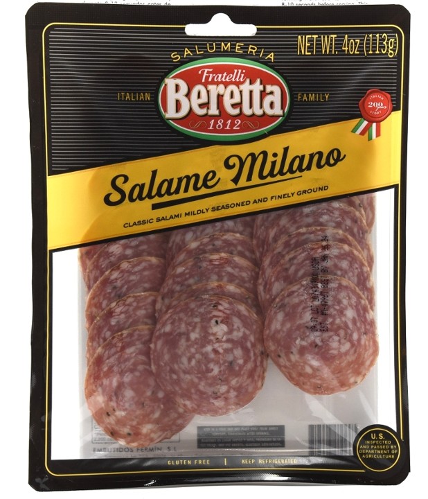 Beretta Salami Milano Sliced Pack