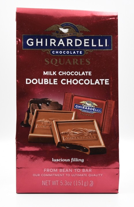 Ghirardelli Milk Chocolate Double Cho Squares bag