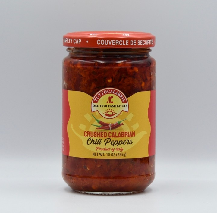 T. Calabria Crushed Chili Peppers Jar 10 Oz