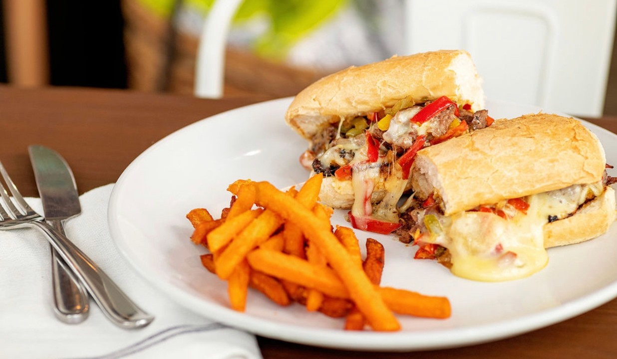 Philly Cheesesteak with Peppers, Onions & Provolone