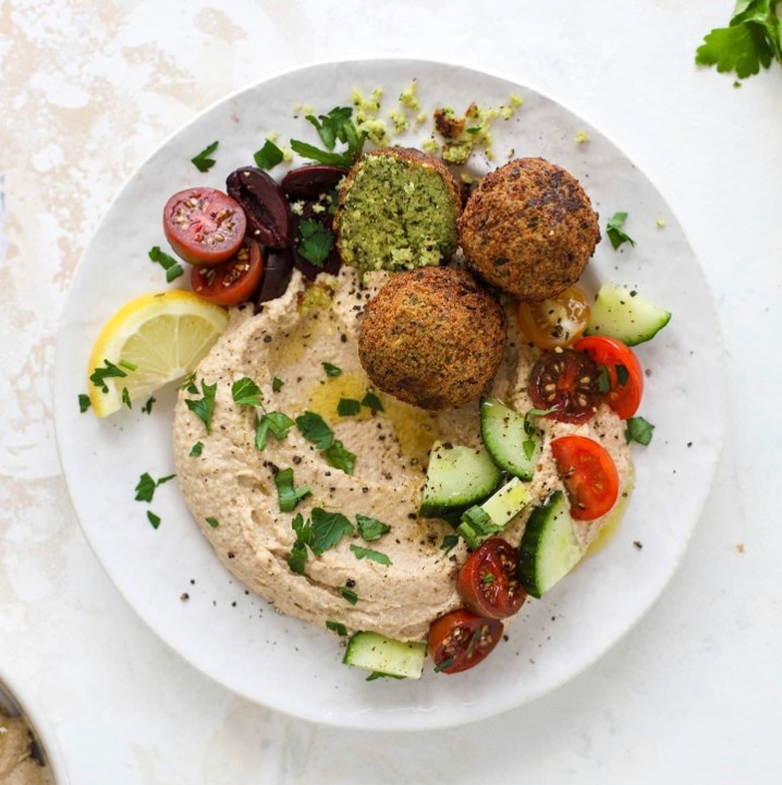 Hummus & Falafel Mezze Platter