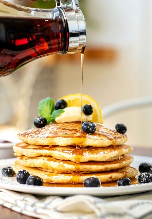 Buttermilk Pancake Stack with Cinnamon & Vanilla (4)