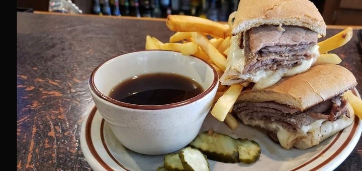 MONSTER FRENCH DIP WITH CHEESE