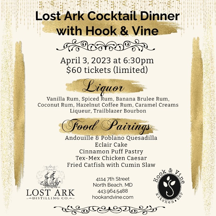 4/03: Lost Ark Cocktail Dinner 6:30pm