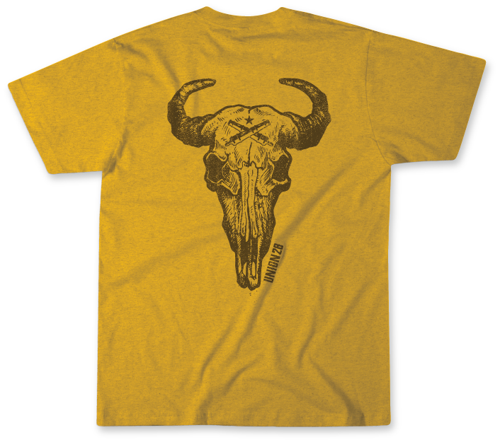 "Skull" T-Shirt - Heather Mustard