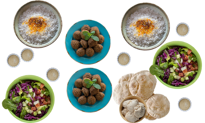 Family Meal For Falafel Lovers